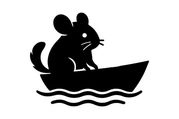 Chinchilla Riding Boat Silhouette Vector Review