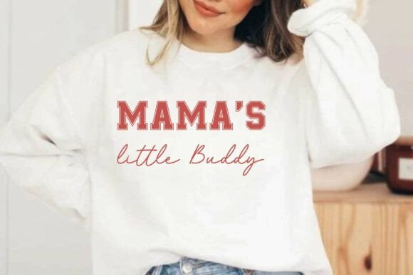 Mama s Little Buddy Svg, Retro Baby PNG