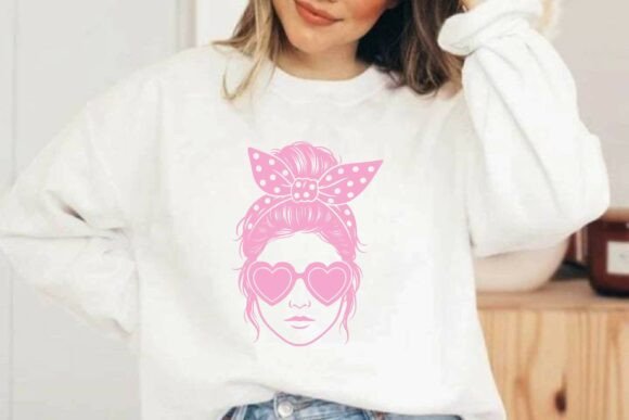 Messy Bun Silhouette Mother s Day Design