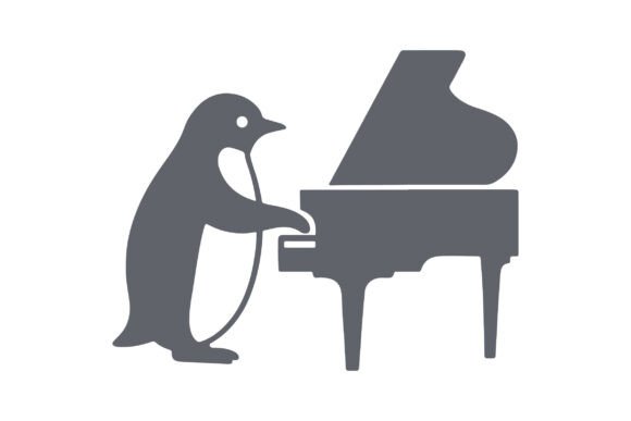 Penguin Playing with Piano SVG Clipart Review