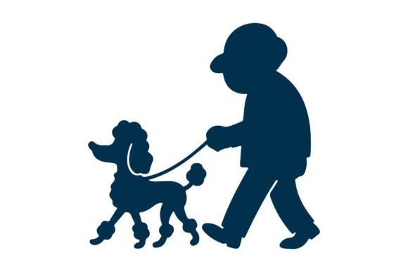 Poodle Grandpa SVG Clipart Vector Design