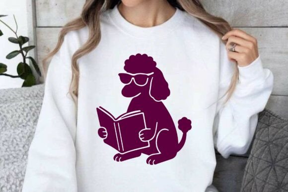 Poodle Reading Book SVG Review