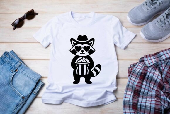 Raccoon with Popcorn SVG Clipart Design Review