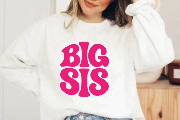Retro Big Sis SVG PNG T-shirt Design Review