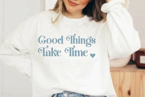 Retro Good Things Take Time SVG PNG Review