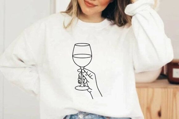 Wine Glass in Hand Clipart Vector Embroidery Review